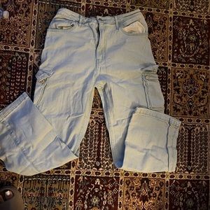Light blue cargo jeans